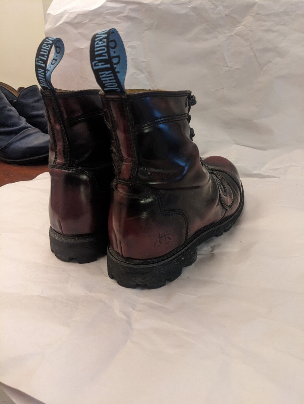 John Fluevog 7th Heaven DERBY SWIRL (6 Eye) Boots - Size M9/W11 - $499 Retail - Picture 4 of 7